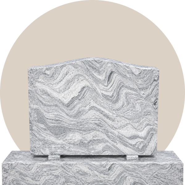 viscon white upright headstone